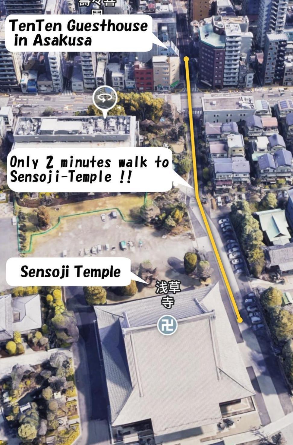 Tenten Guesthouse In Asakusa Tokyo Eksteriør billede